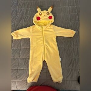 Pokemon baby Yellow and plush Fleece onsie/costume
